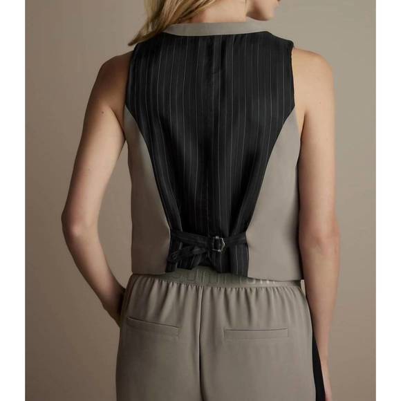 NEW SUMMUM waistcoat fluid vest in clay - Picture 3 of 6